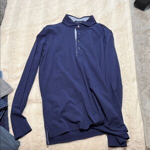 Greyson Long-Sleeve Navy Polo Shirt - Classic Casual